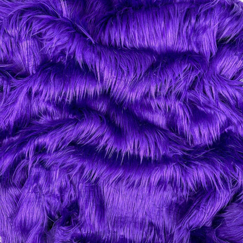 Barcelonetta Faux Fur Fabric | Soft, Fluffy Craft Fur Fabric for Sewing, Upholstery, Costumes | 36" x 60" | Vegan Faux Fur, Material for DIY Projects, Plush Toys (Purple, One Yard) - Image 1